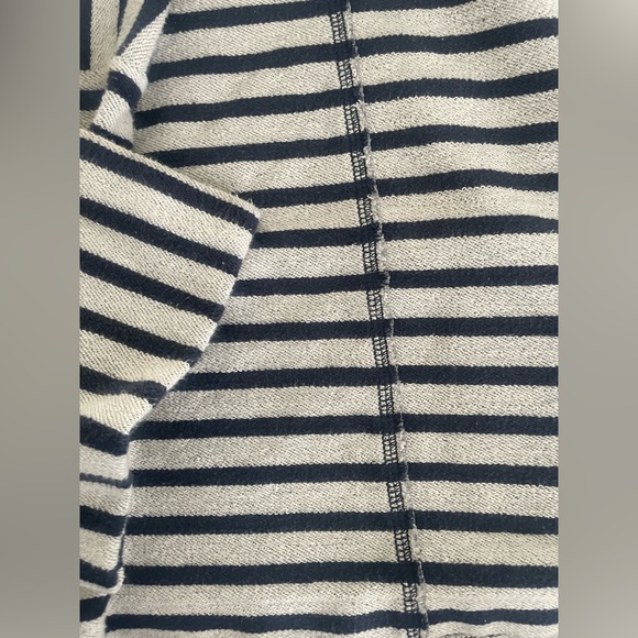 Alexander Wang Stripe French Terry Hooded Sweatshirt in Ink/Ivory XS - Picture 12 of 12